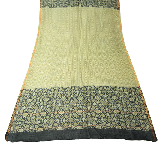 Sushila Vintage Pure Cotton Dupatta Printed Green Black Daily Wear Long Stole