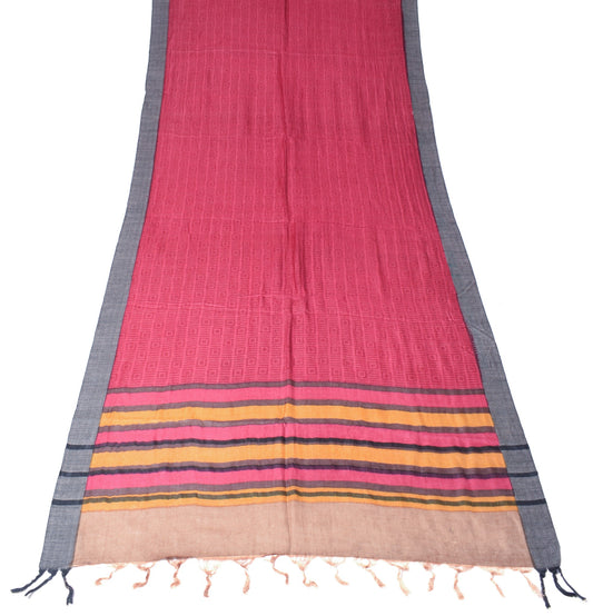 Sushila Vintage Dark Magenta Dupatta Geometrical Printed Pure Woolen Long Stole