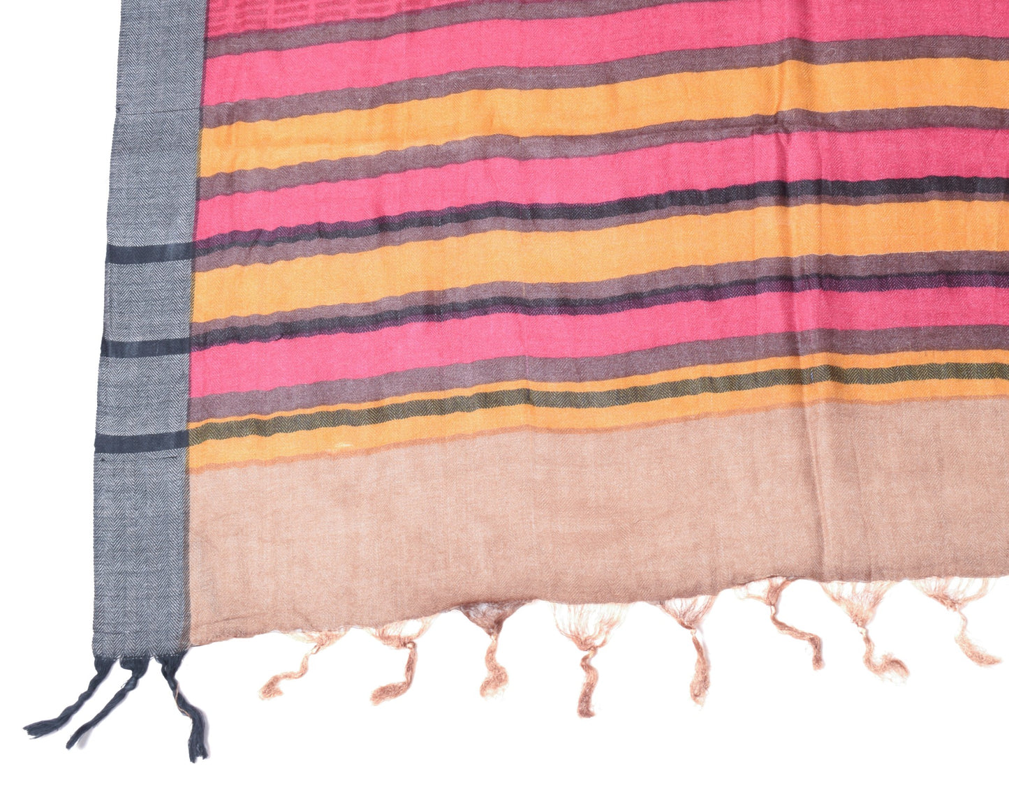 Sushila Vintage Dark Magenta Dupatta Geometrical Printed Pure Woolen Long Stole