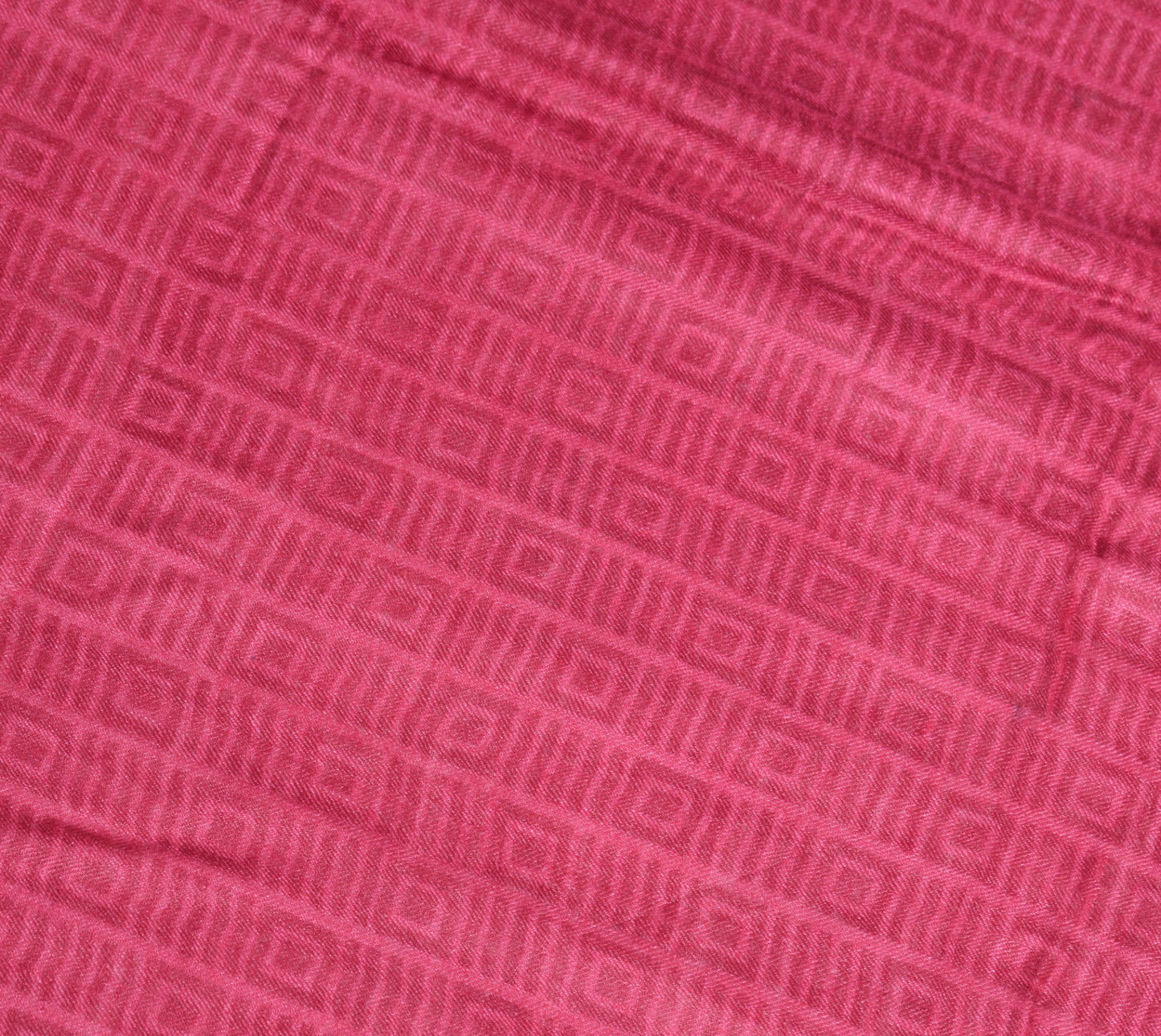 Sushila Vintage Dark Magenta Dupatta Geometrical Printed Pure Woolen Long Stole