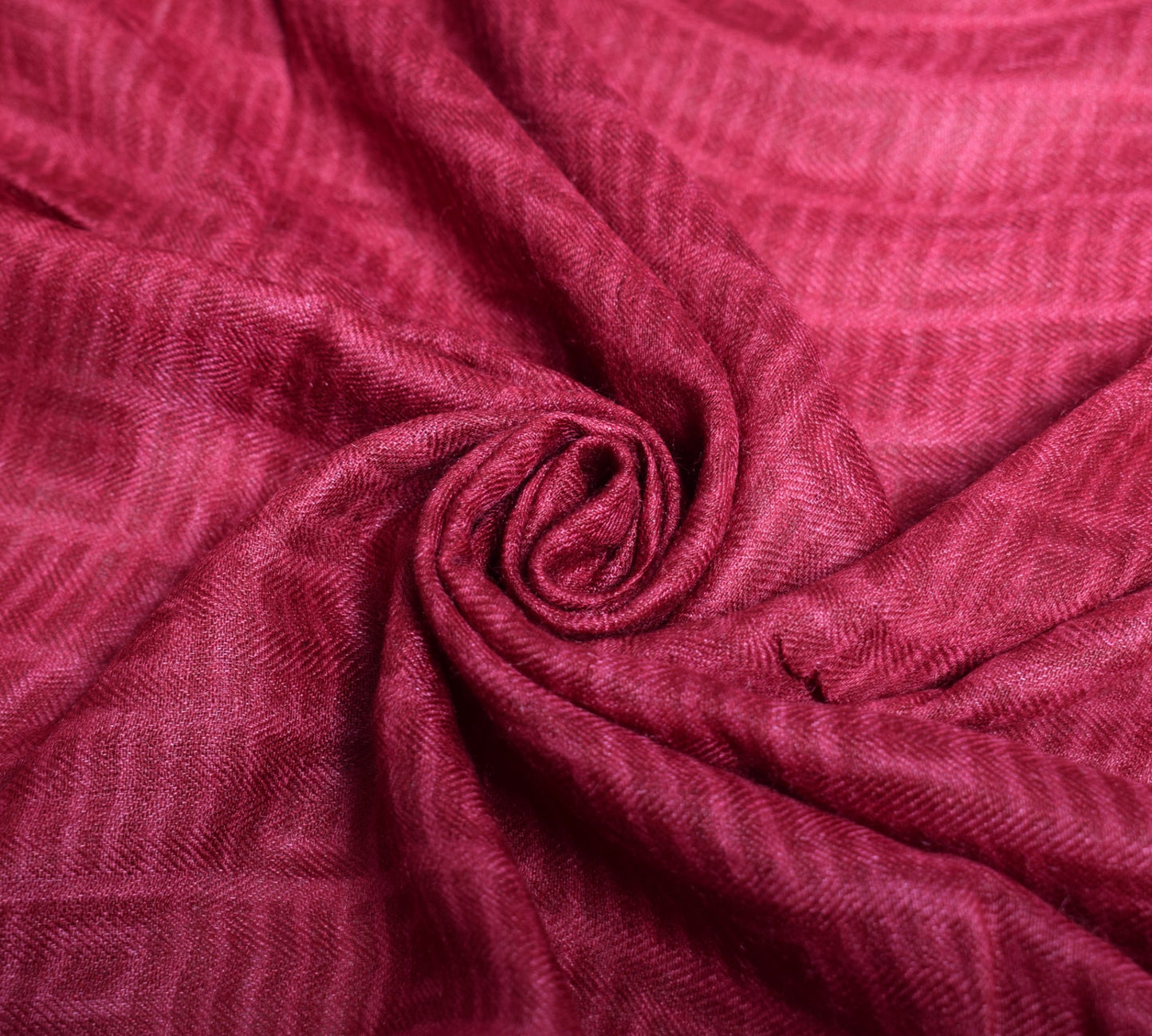 Sushila Vintage Dark Magenta Dupatta Geometrical Printed Pure Woolen Long Stole