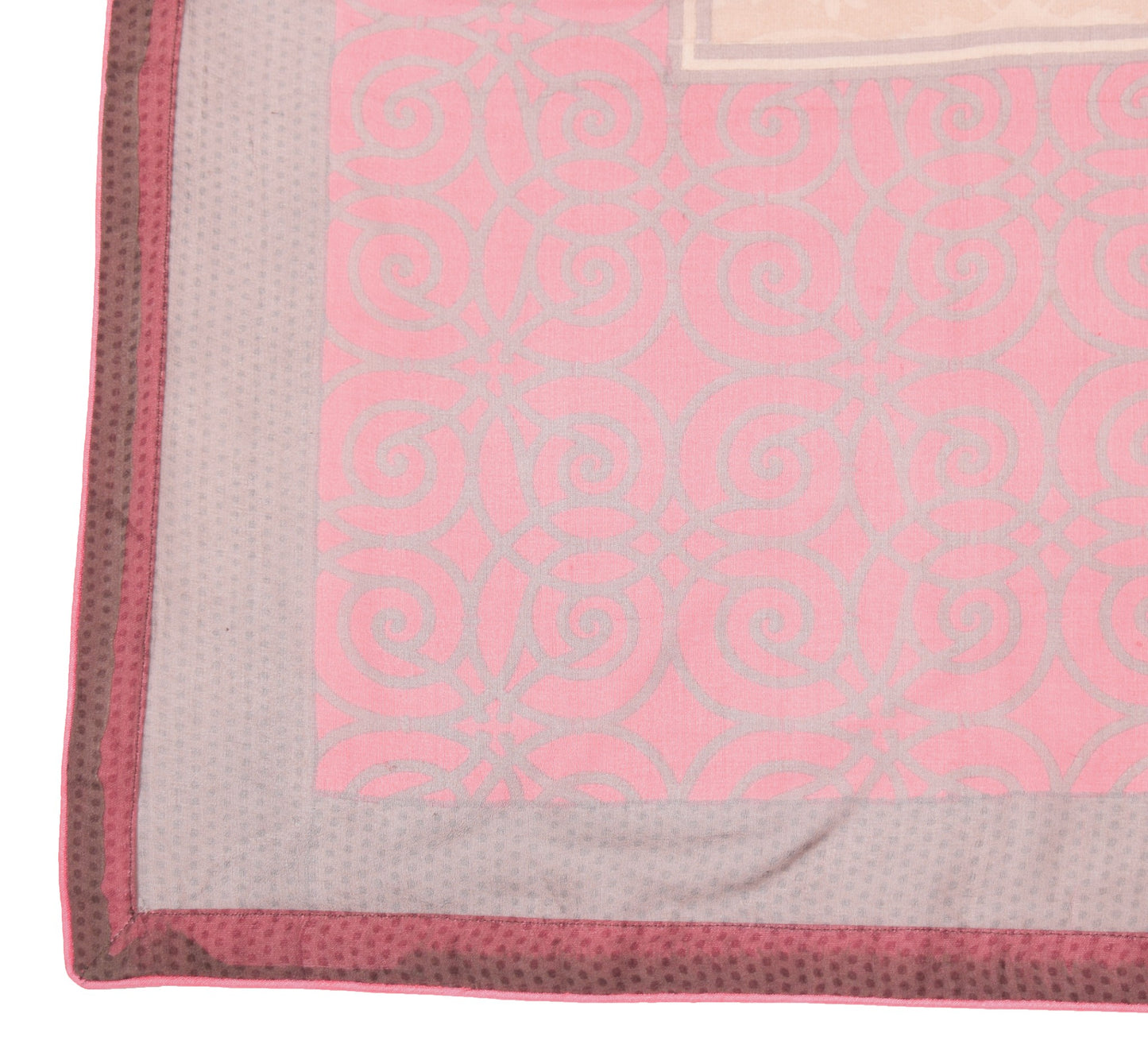 Sushila Vintage Brown Floral Dupatta Pure Georgette Printed Indian Long Stole