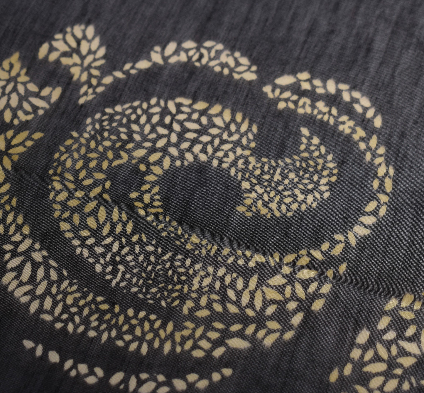 Sushila Vintage Black Dupatta Pure Cotton Silk Printed Indian Classy Long Stole