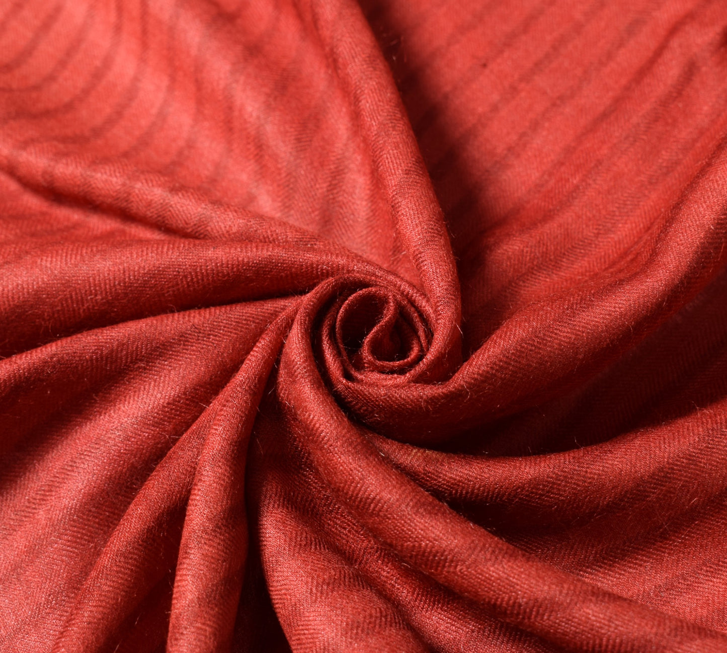 Sushila Vintage Red Pure Woolen Dupatta Hand Block Printed & Woven Long Stole