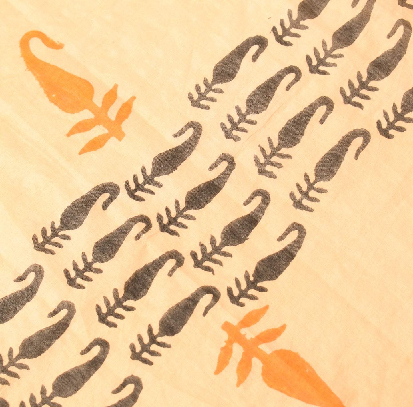 Sushila Vintage Hand Block Dupatta Pure Cotton Silk Hand Block Print Long Stole