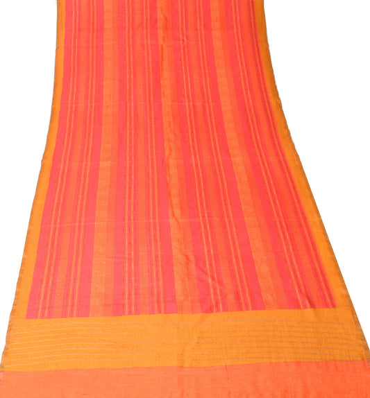 Sushila Vintage Multi-Color Dupatta Pure Cotton Silk Hand Block Print Long Stole