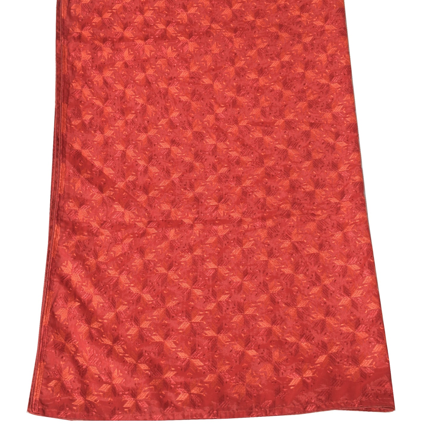 Sushila Vintage Bagh Phulkari Dupatta Art Silk Embroidered Red Ethnic Long Stole