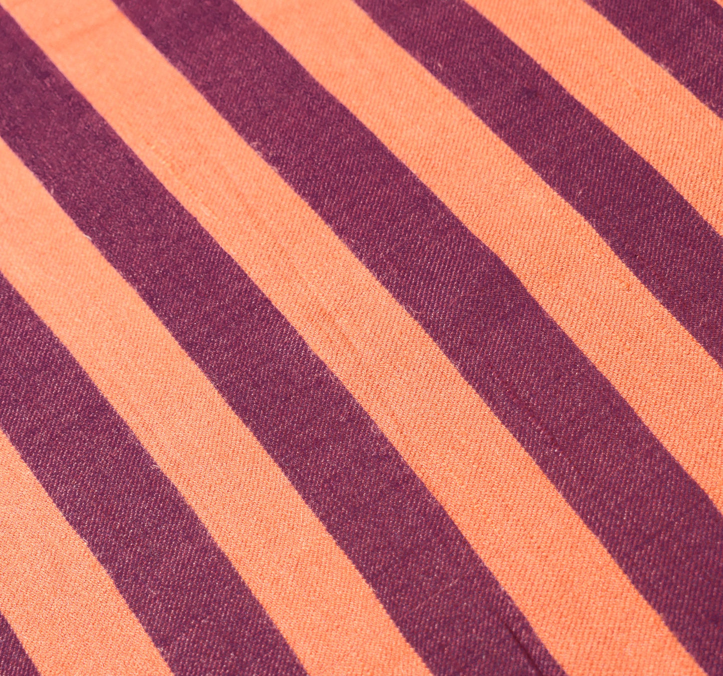 Sushila Vintage Pure Woolen Dupatta Stripes Purple Orange Print Soft Long Stole