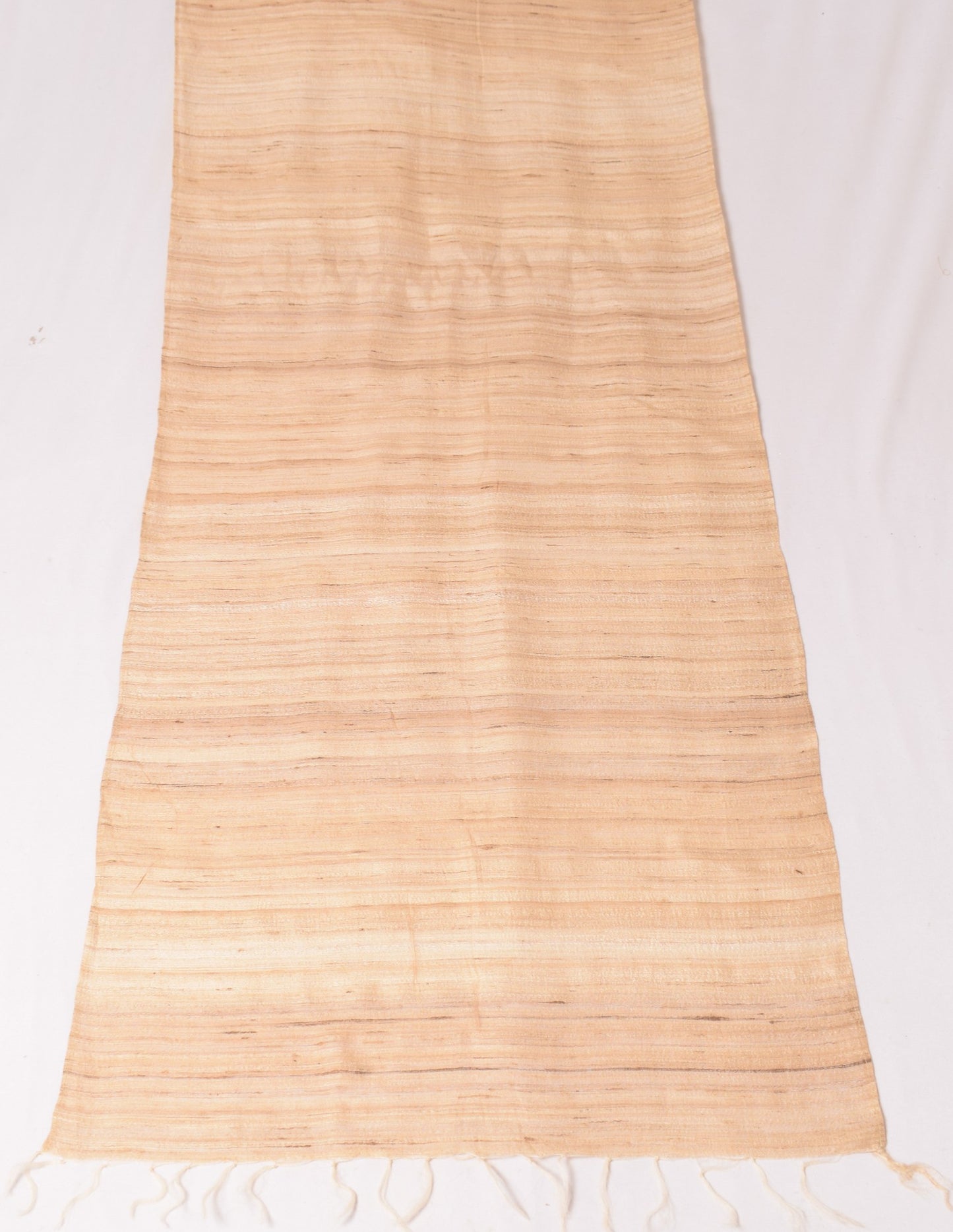 Sushila Vintage Brown Dupatta Pure Khadi Woven Handloom Indian Long Stole Wrap