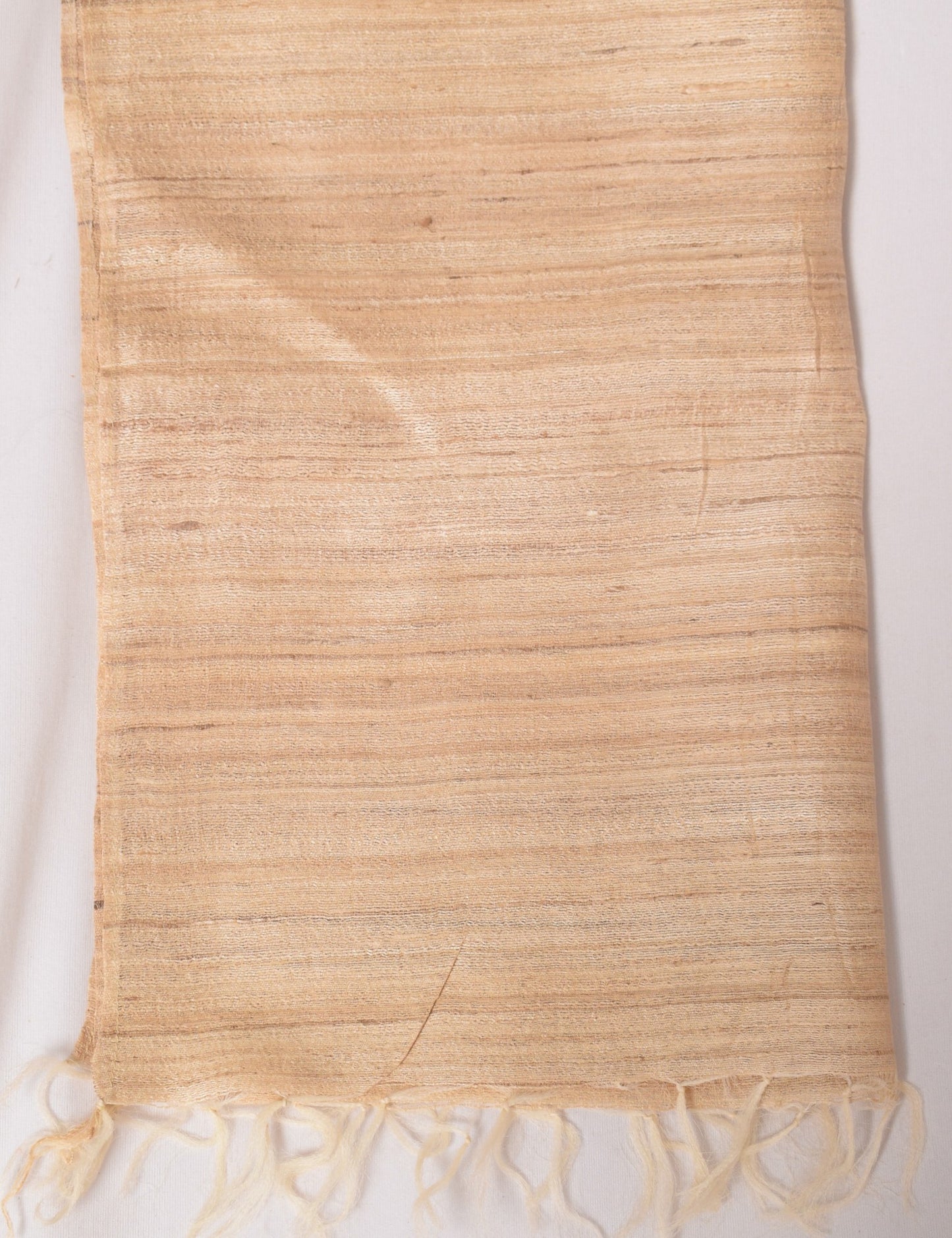 Sushila Vintage Brown Dupatta Pure Khadi Woven Handloom Indian Long Stole Wrap