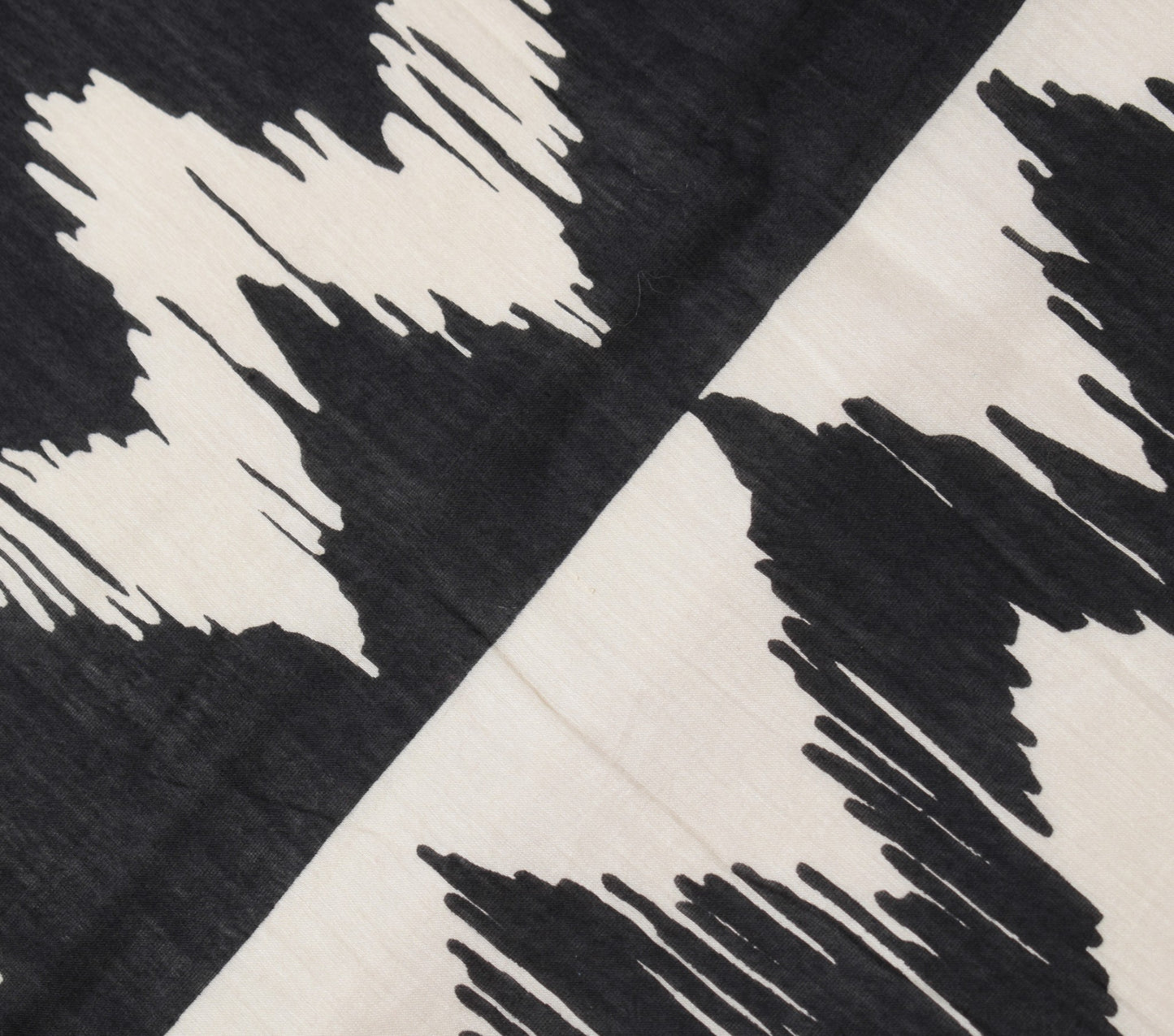 Sushila Vintage White & Black Dupatta Pure Cotton Silk Woven Printed Long Stole