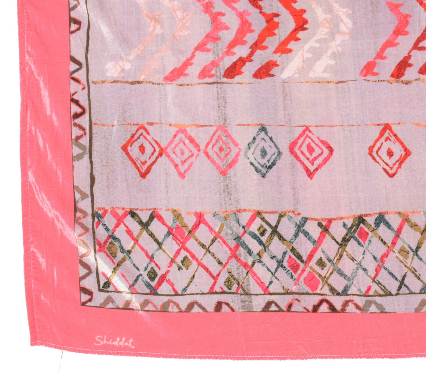 Sushila Vintage Gray Velvet Dupatta Digital Printed Geometrical Long Stole Wrap