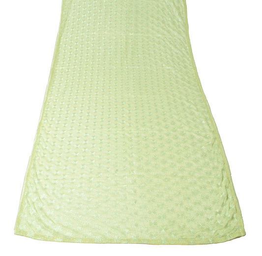 Sushila Vintage Green Dupatta Art Chiffon Bagh Phulkari Embroidered Floral Stole