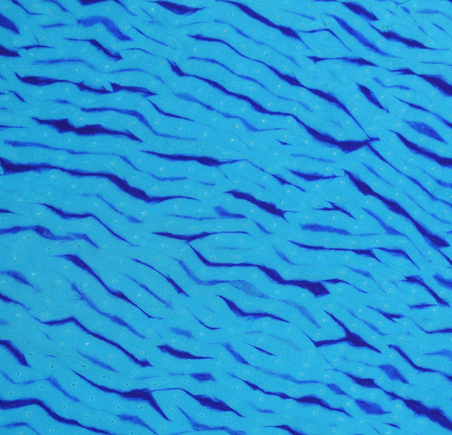 Sushila Vintage Shibori Tie-Dye Dupatta Pure Crepe Handloom Blue Long Stole Veil
