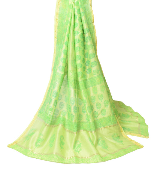 Sushila Vintage Hand Block Printed Dupatta Pure Cotton Silk Floral Long Stole