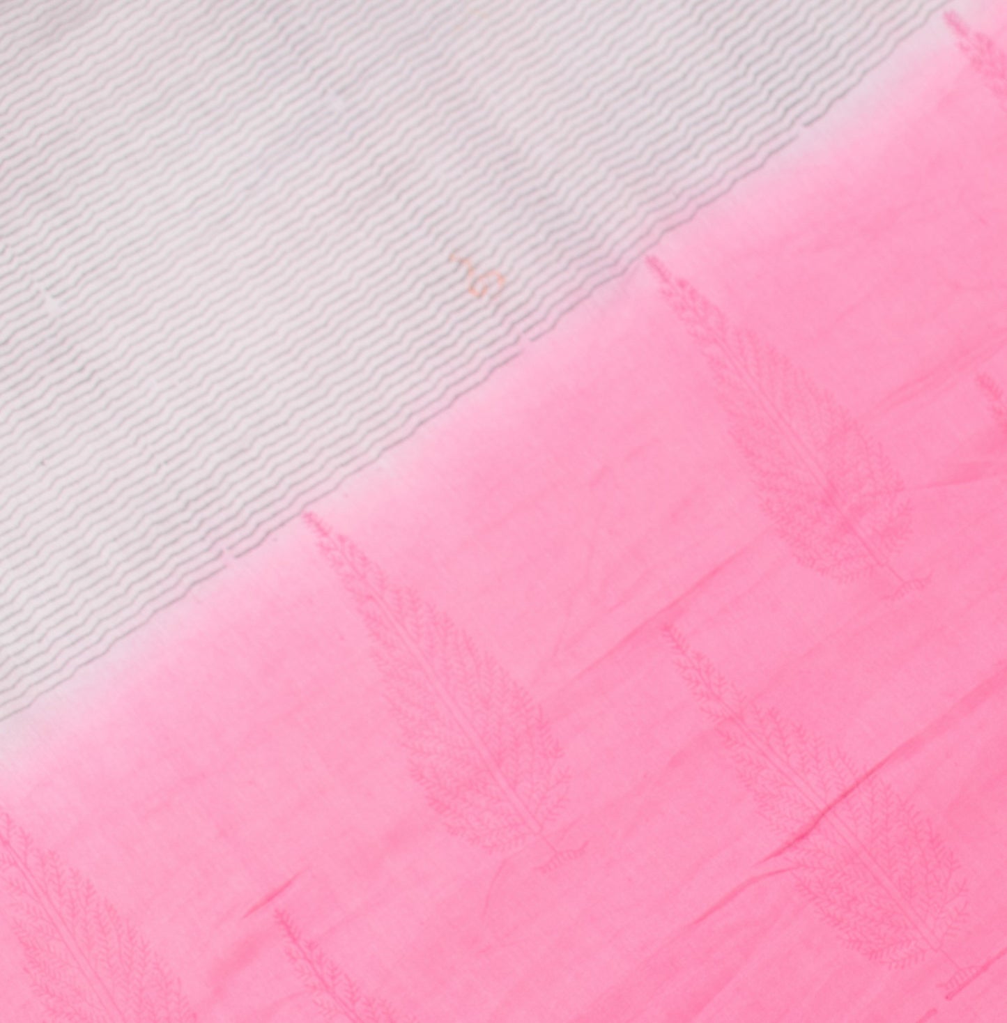 Sushila Vintage Gray Pink Dupatta Pure Cotton Silk Hand Block Printed Long Stole