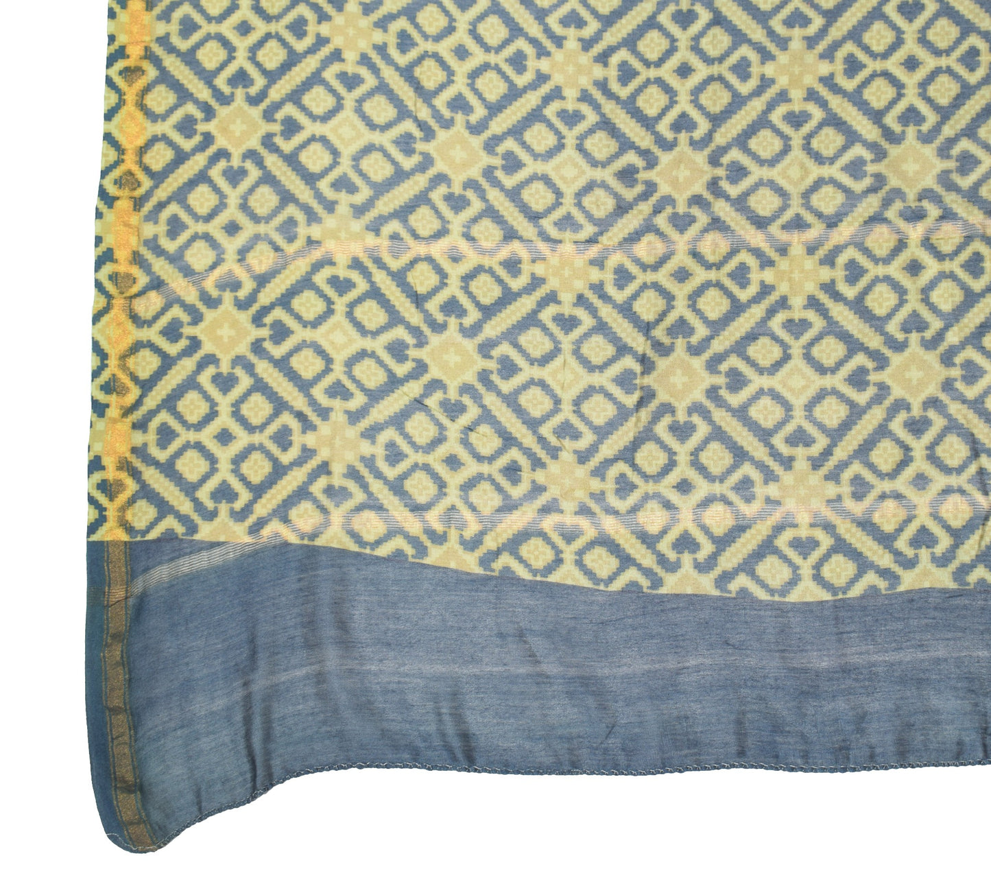 Sushila Vintage Geometrical Printed Dupatta Pure Cotton Green Casual Long Stole