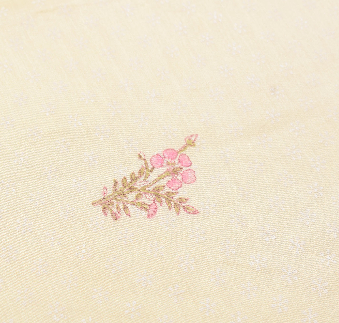 Sushila Vintage Cream Dupatta Pure Cotton Silk Floral Hand Block Long Stole Wrap
