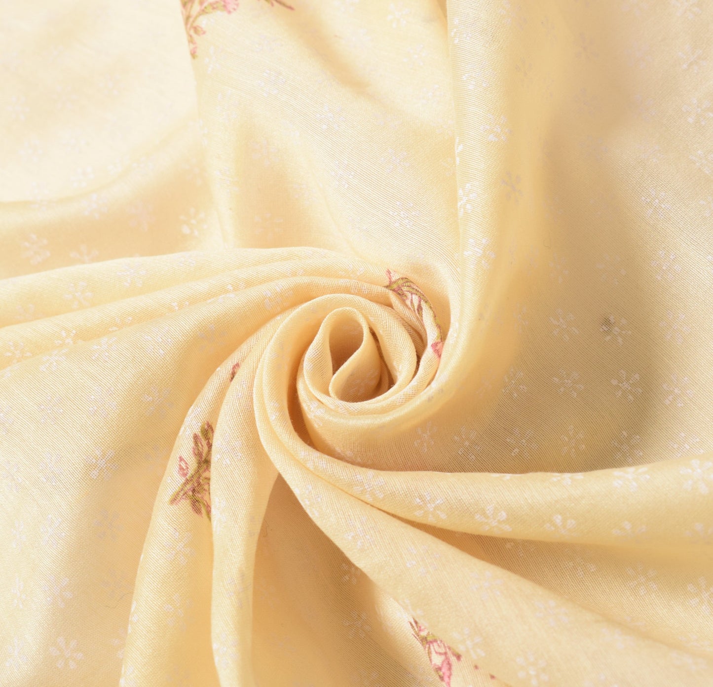 Sushila Vintage Cream Dupatta Pure Cotton Silk Floral Hand Block Long Stole Wrap