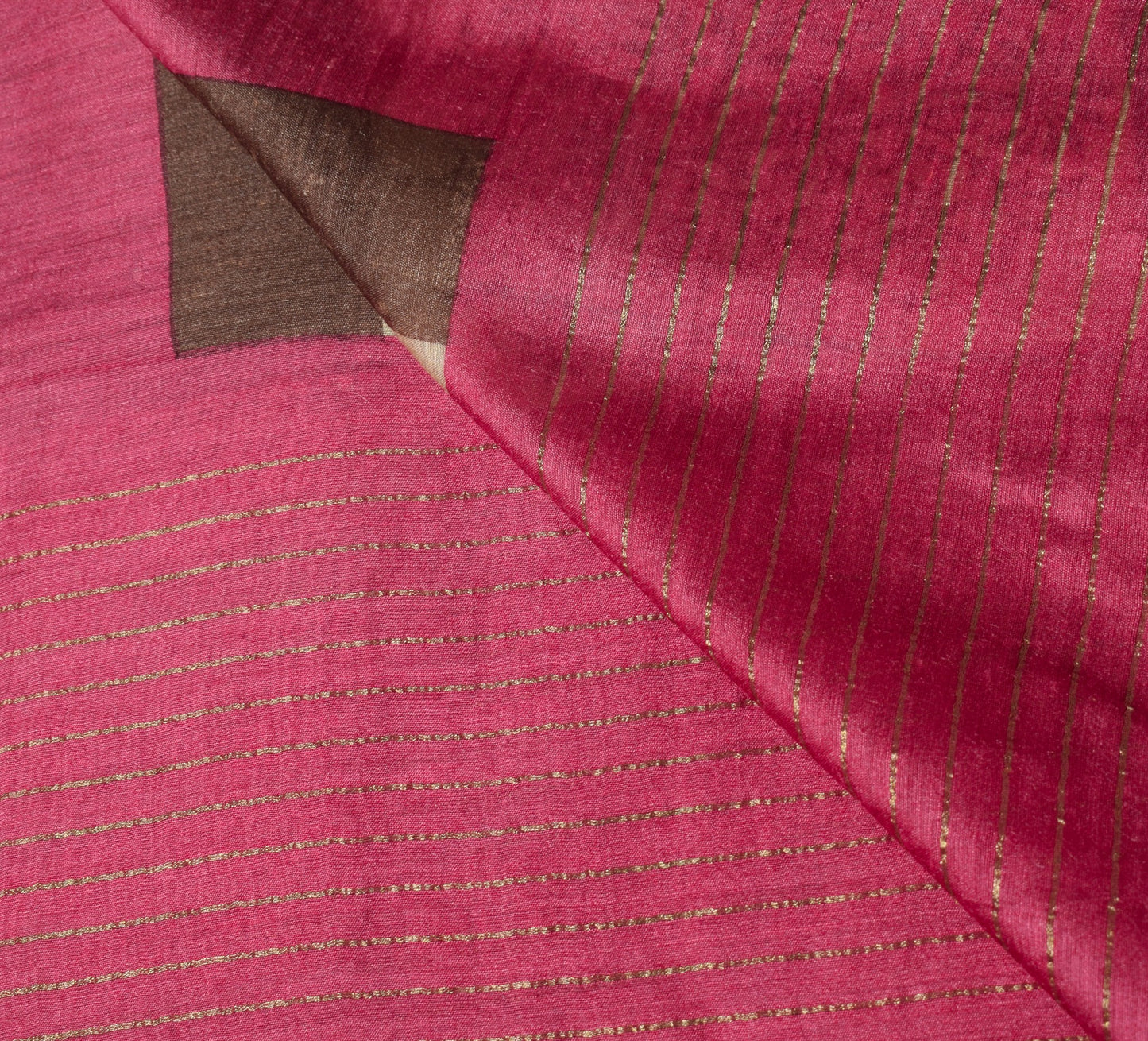 Sushila Vintage Brown Dupatta Pure Cotton Silk Floral Printed Soft Long Stole