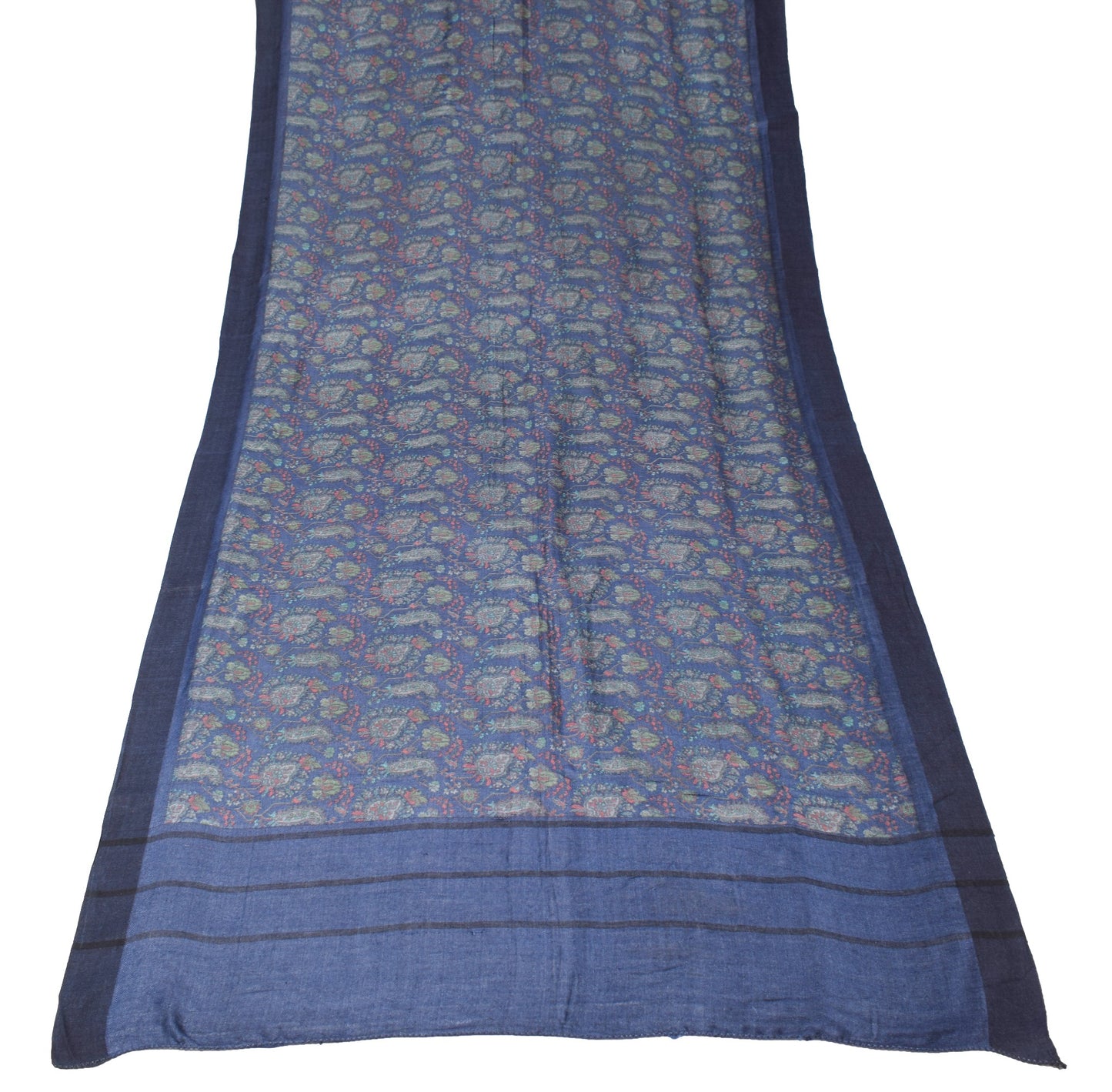 Sushila Vintage Floral & Paisley Dupatta Pure Woolen Printed Soft Long Stole