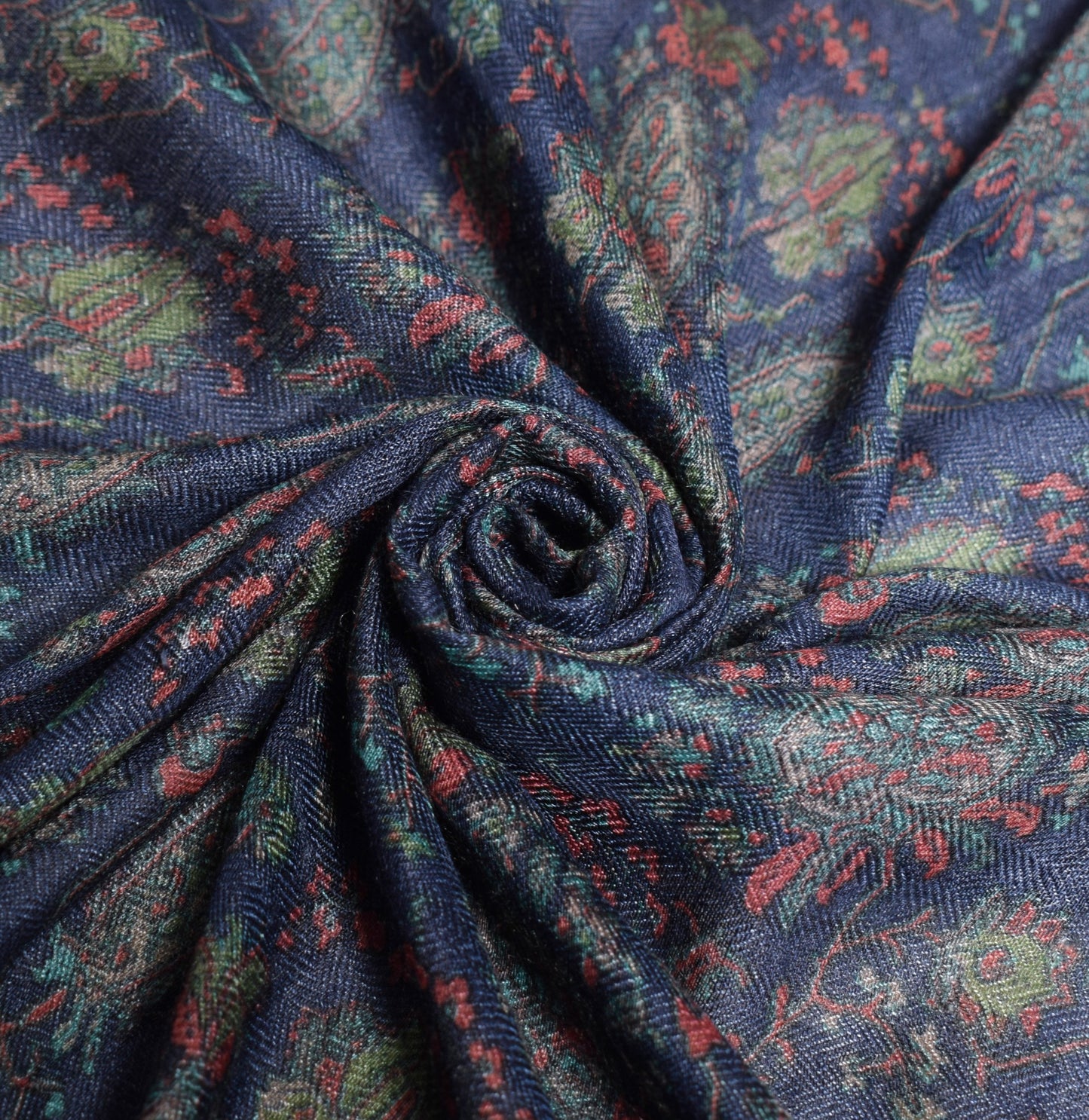 Sushila Vintage Floral & Paisley Dupatta Pure Woolen Printed Soft Long Stole