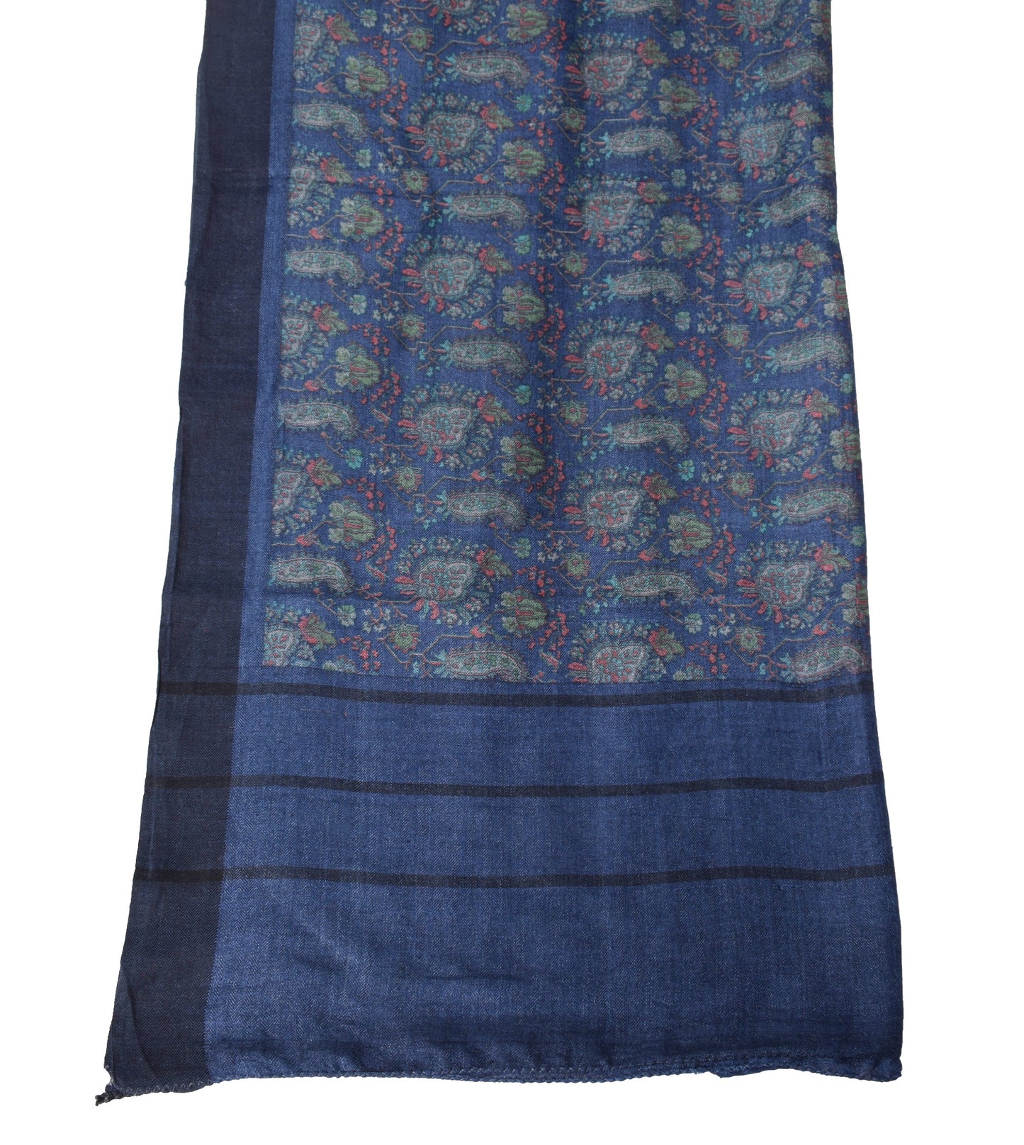 Sushila Vintage Floral & Paisley Dupatta Pure Woolen Printed Soft Long Stole