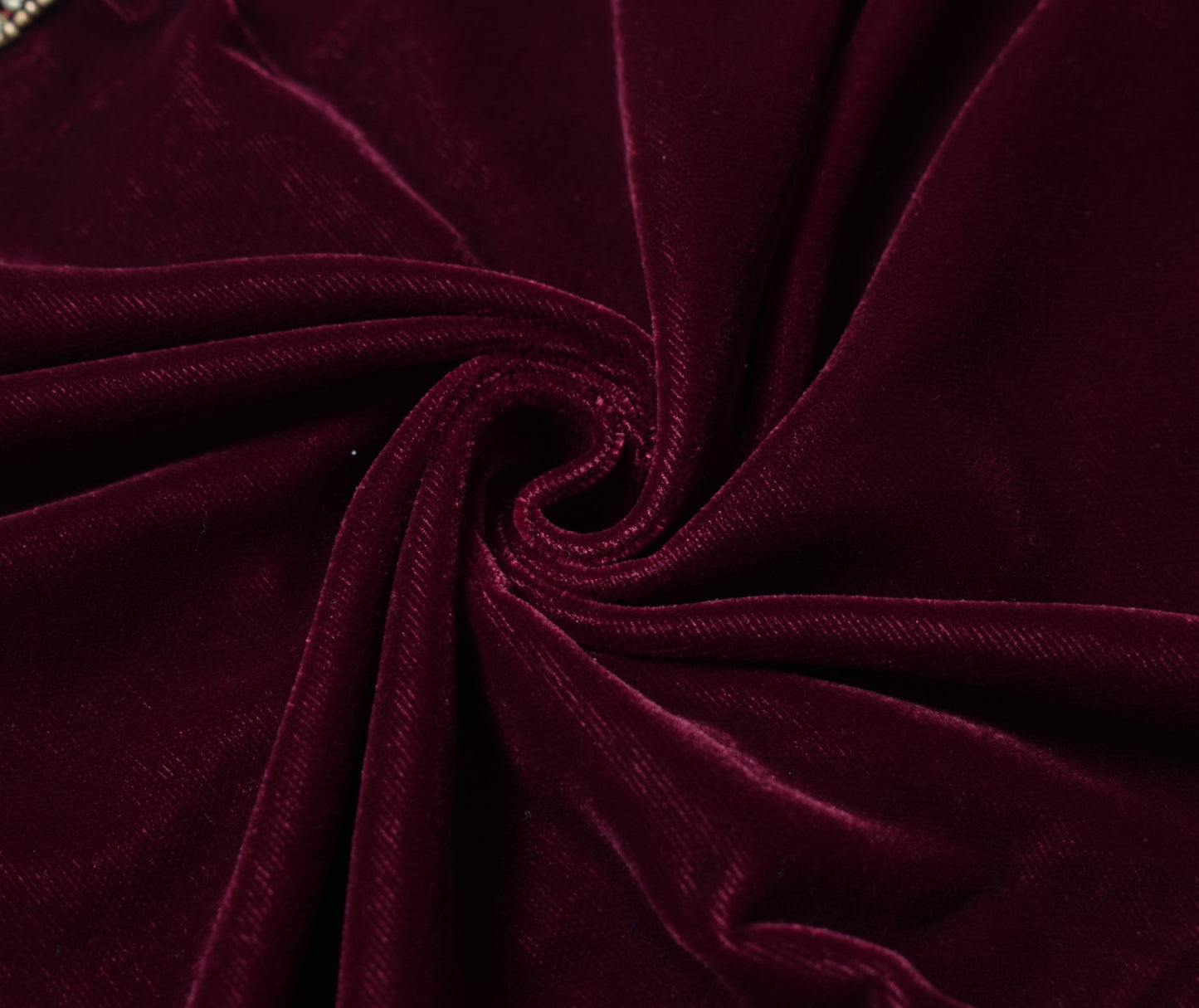 Sushila Vintage Maroon Velvet Heavy Dupatta Beads Embellish Handmade Long Stole