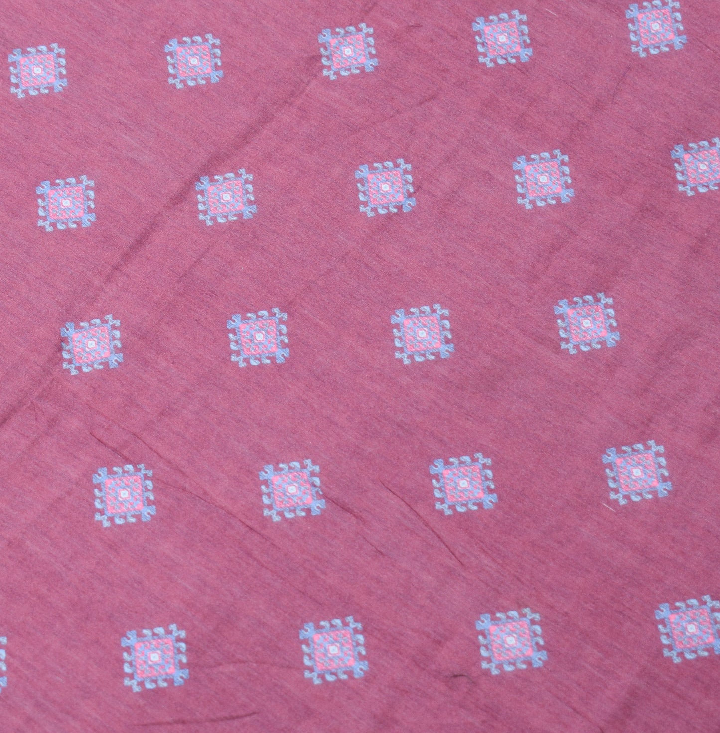 Sushila Vintage Purple Dupatta Pure Cotton Silk Geometrical Printed Long Stole