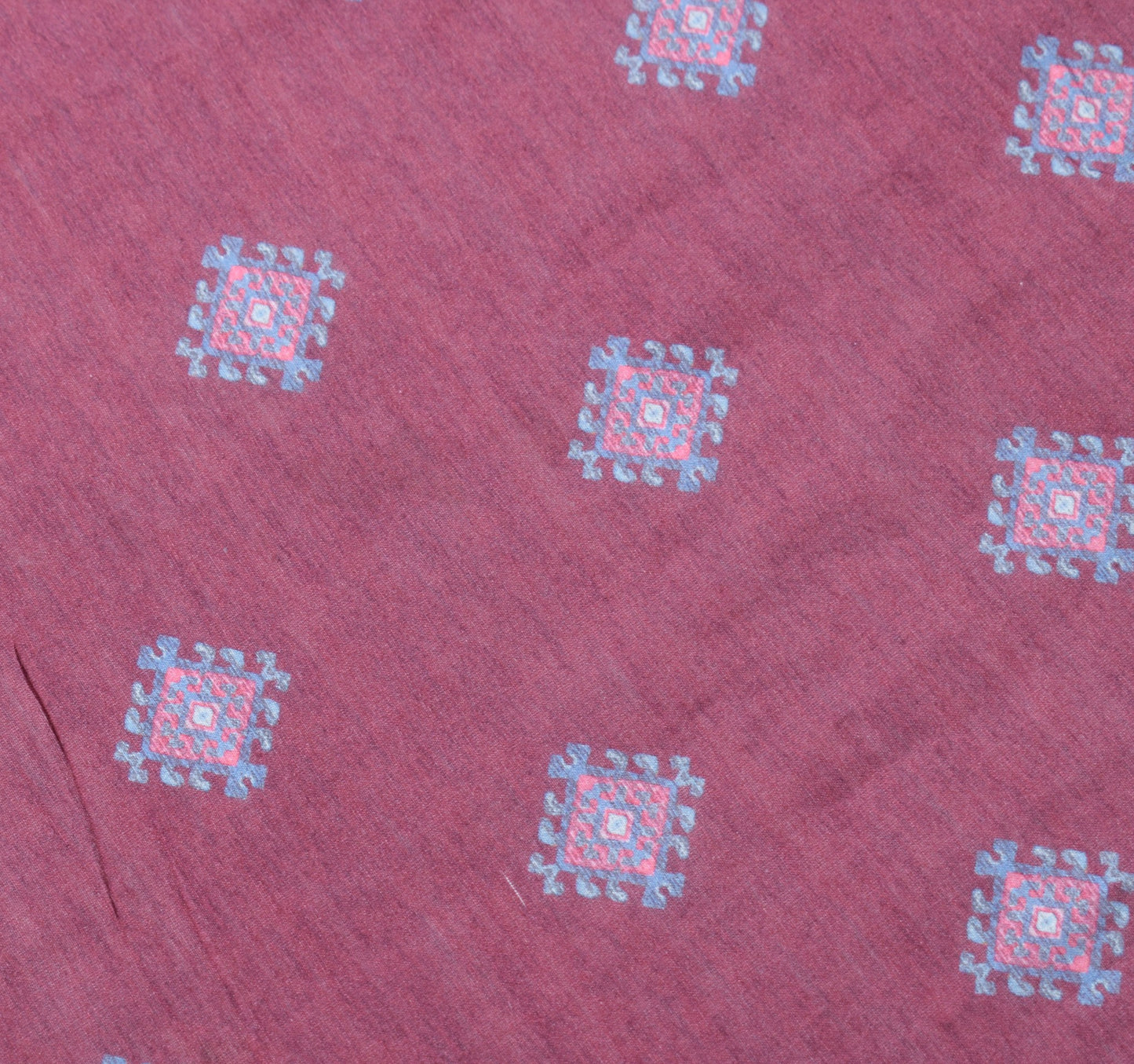 Sushila Vintage Purple Dupatta Pure Cotton Silk Geometrical Printed Long Stole