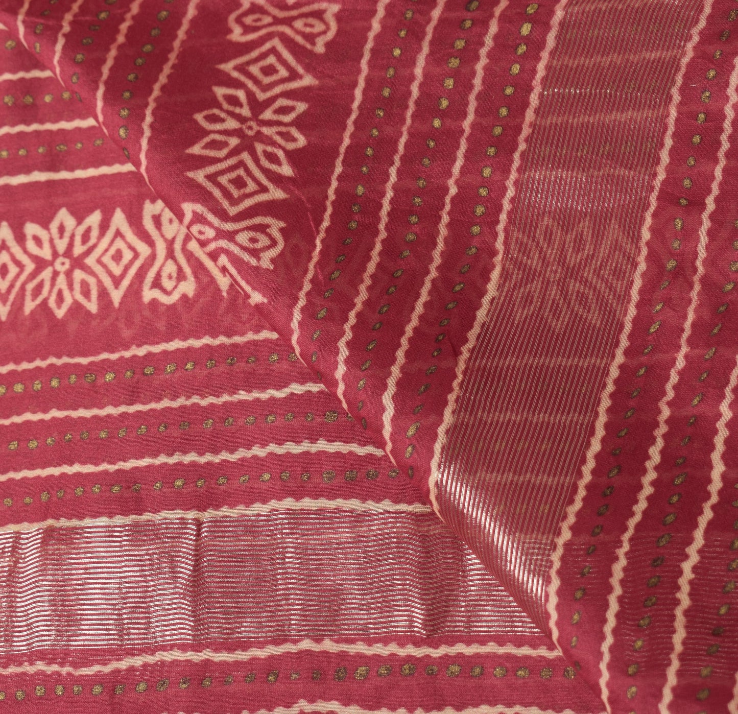 Sushila Vintage Maroon Floral Dupatta Printed Woven Pure Cotton Silk Long Stole