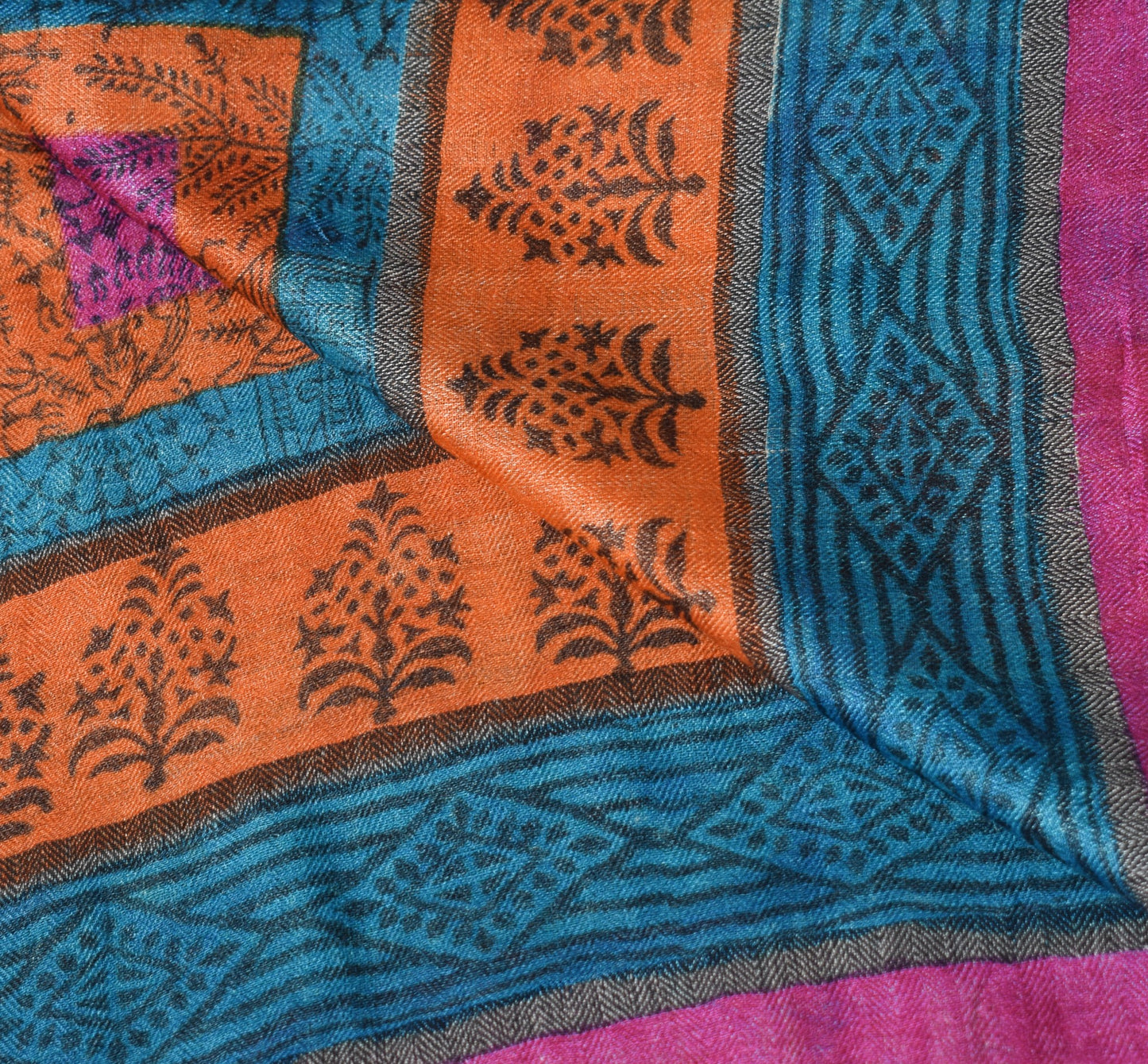 Sushila Vintage Beige Dupatta Warli Printed Pure Woolen Soft Long Stole Shawl