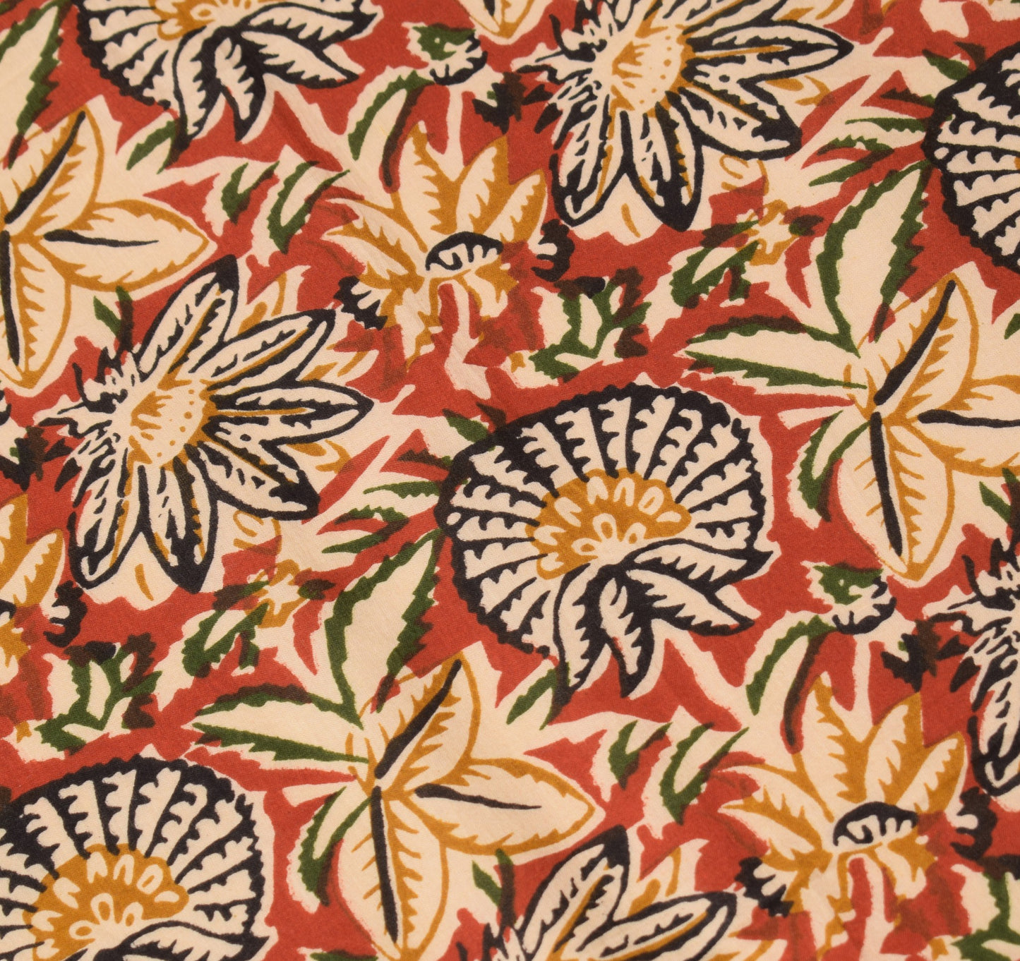 Sushila Vintage Kalamkari Printed Dupatta Pure Cotton Floral Brown Long Stole