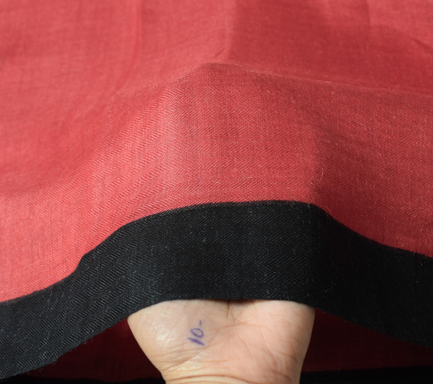 Sushila Vintage Red Pure Woolen Dupatta Floral Hand Printed Woven Long Stole