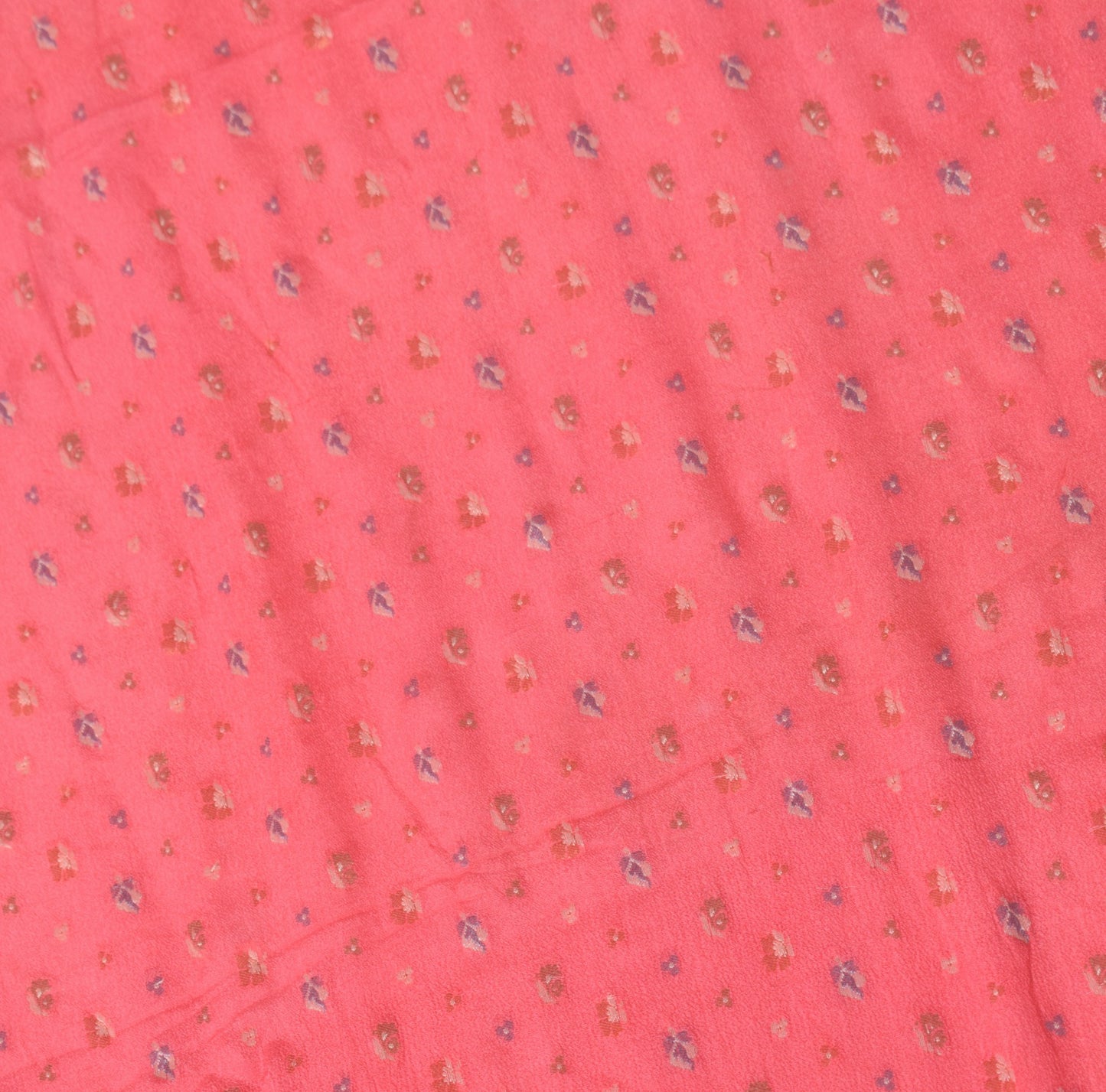 Sushila Vintage Floral Pink Dupatta All Over Woven Pure Chiffon Silk Long Stole