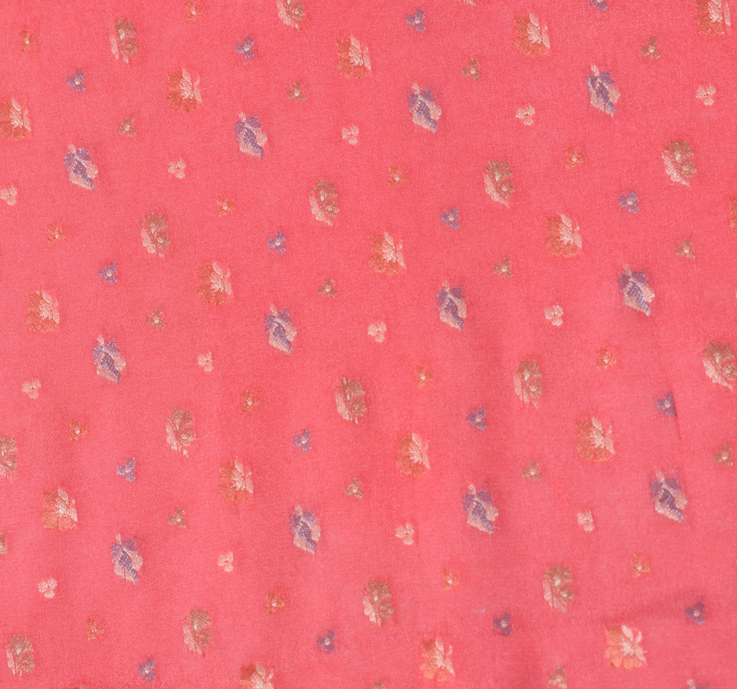 Sushila Vintage Floral Pink Dupatta All Over Woven Pure Chiffon Silk Long Stole