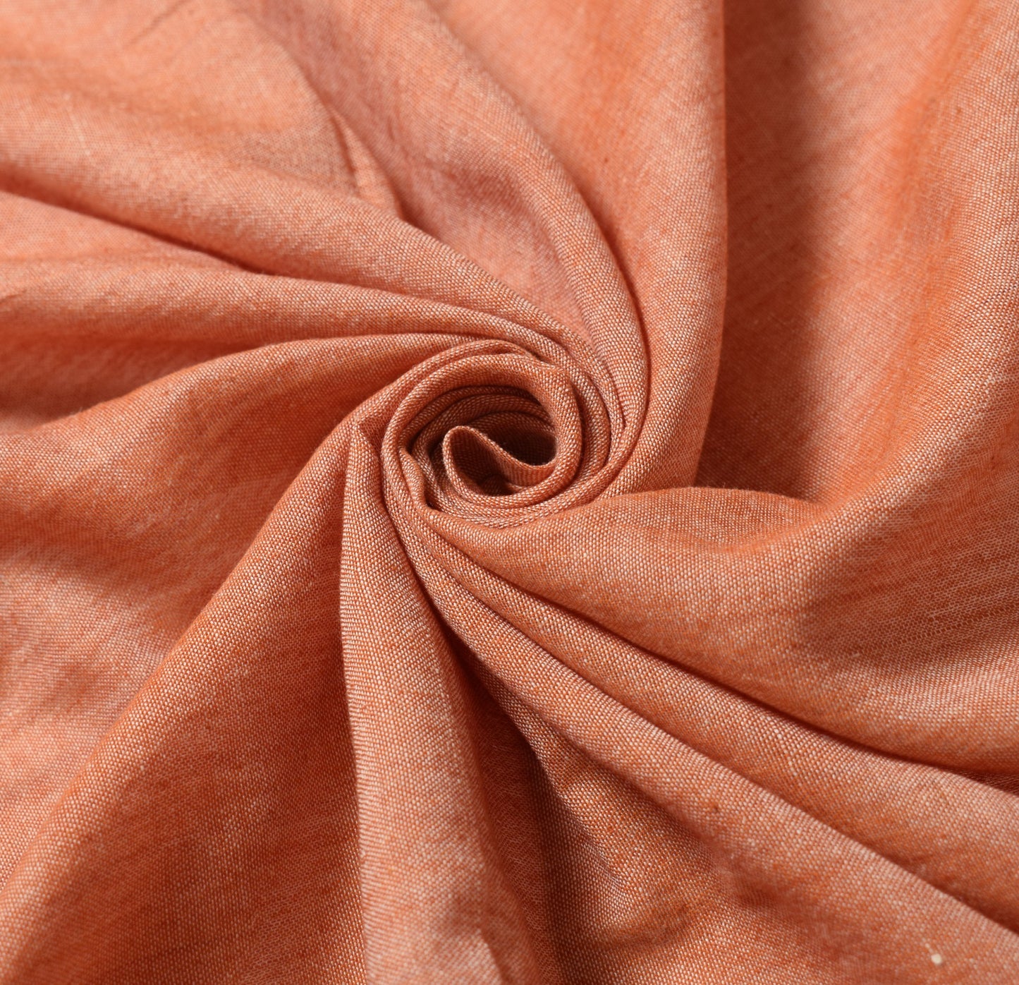 Sushila Vintage Pure Cotton Dupatta Hand Woven Ikat Cream & Rust Long Stole Wrap