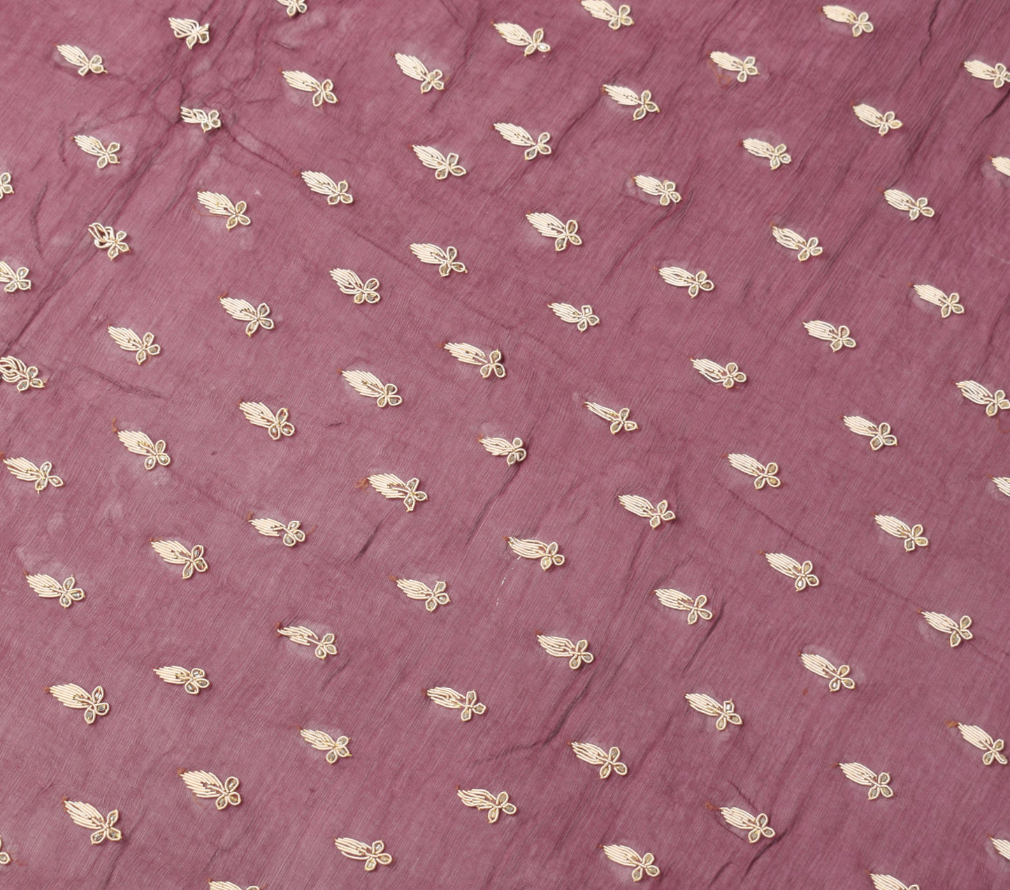 Sushila Vintage Dark Burgundy Heavy Dupatta Pure Chiffon Zardozi Work Long Stole