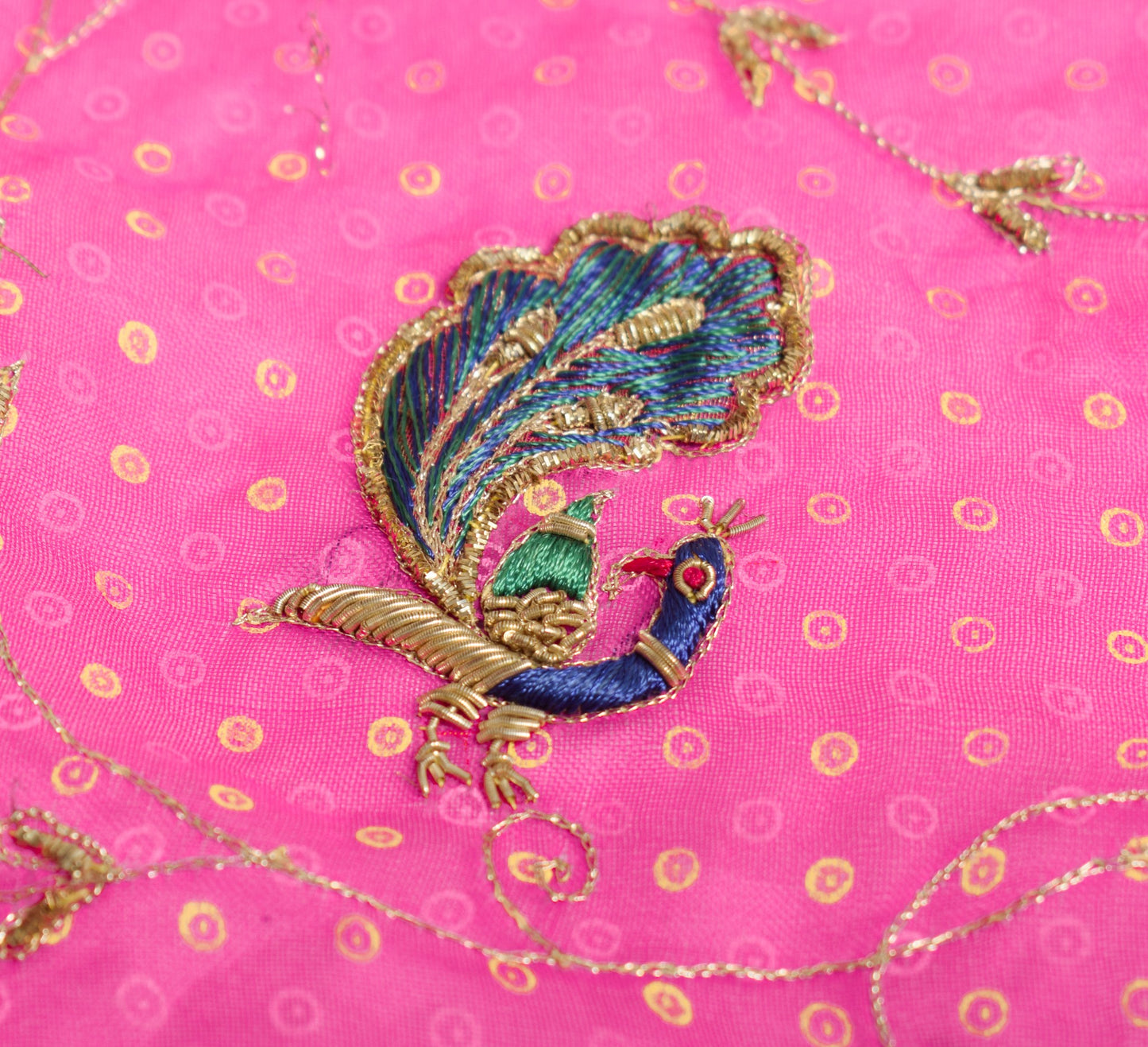 Sushila Vintage Magenta Heavy Dupatta Pure Silk Zardozi Fringe Border Long Stole