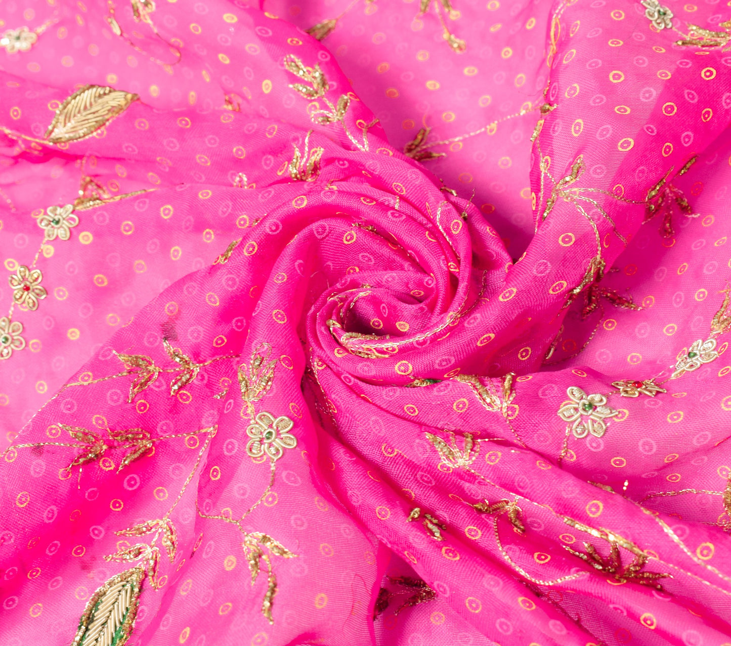 Sushila Vintage Magenta Heavy Dupatta Pure Silk Zardozi Fringe Border Long Stole