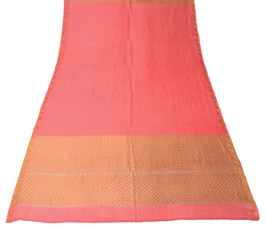 Sushila Vintage Red Printed Dupatta Pure Cotton Silk Daily Wear Long Stole Hijab