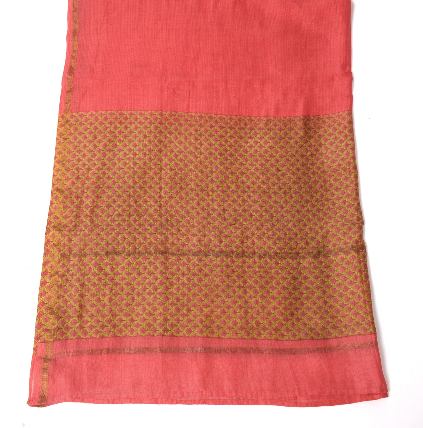 Sushila Vintage Red Printed Dupatta Pure Cotton Silk Daily Wear Long Stole Hijab
