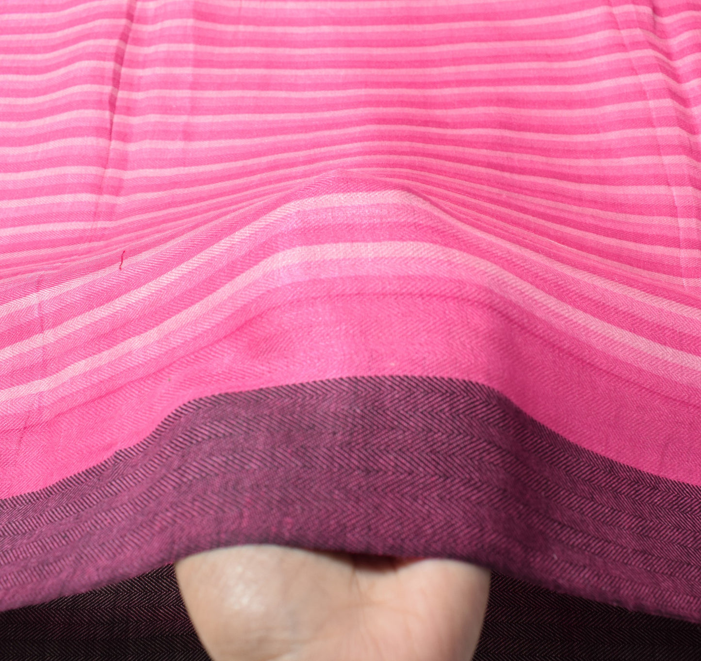 Sushila Vintage Pink Printed Dupatta Stripes Printed Pure Woolen Soft Long Stole