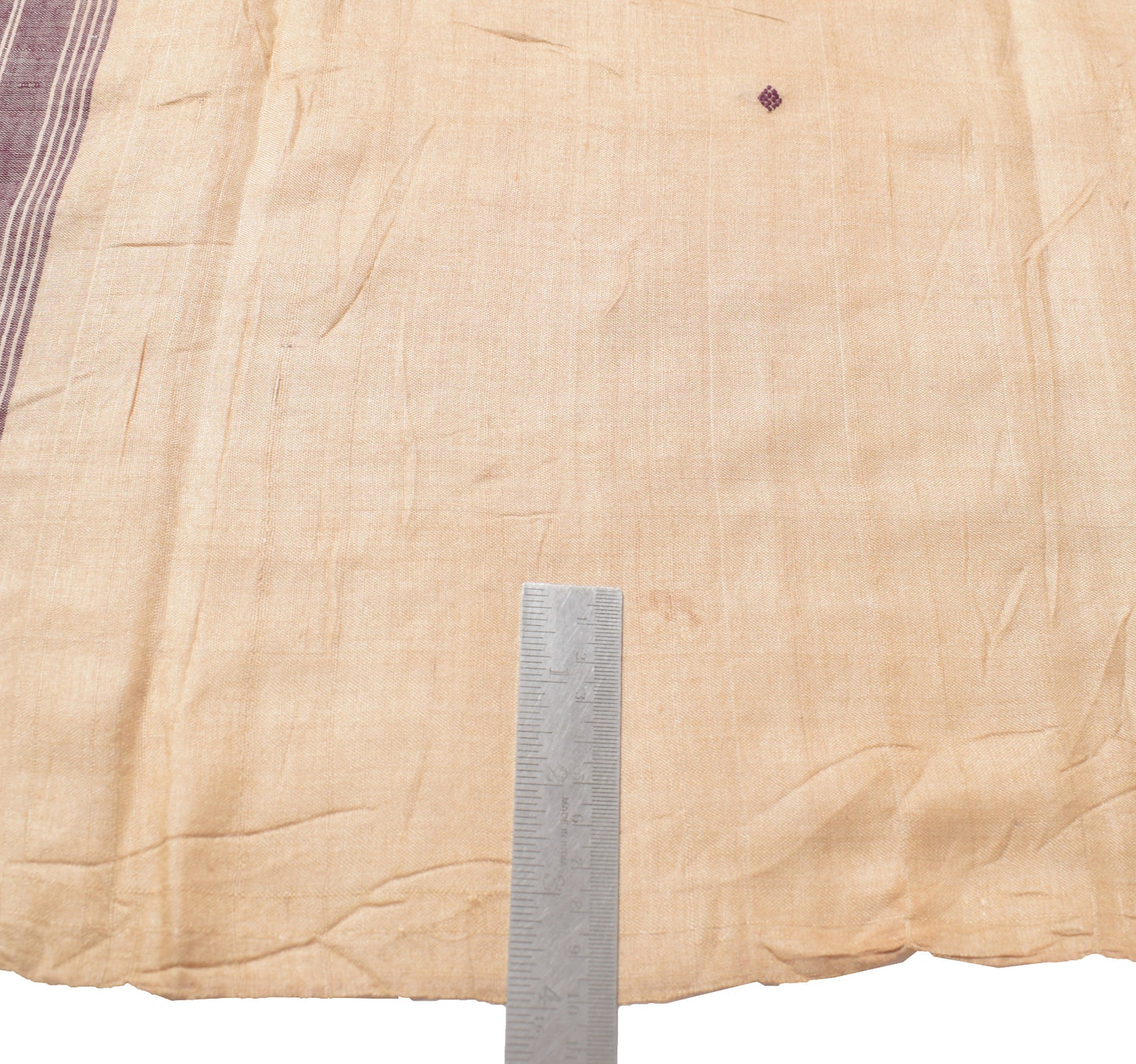 Sushila Vintage Light Brown Dupatta Hand Woven Ikat Pure Tussar Soft Long Stole