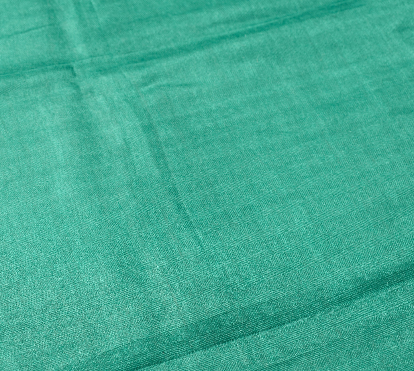 Sushila Vintage Pure Woolen Dupatta Teal Green Hand Block Printed Soft LongStole