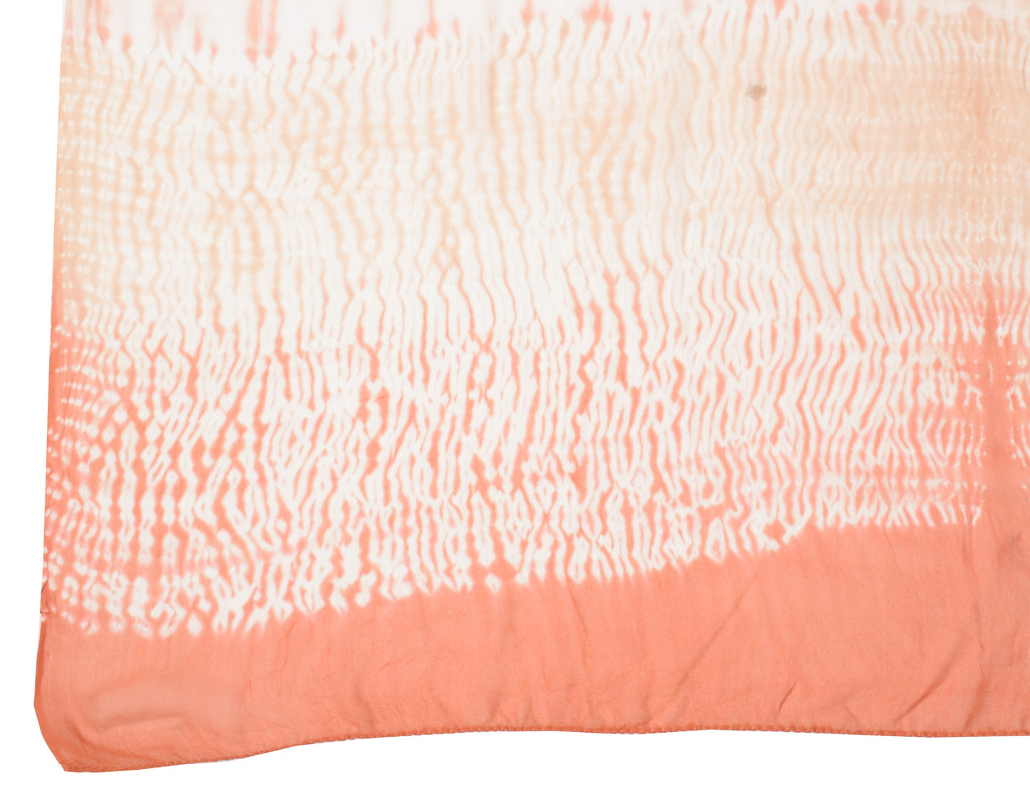 Sushila Vintage Shibori Pure Georgette Dupatta Hand-Dyed Batik White Long Stole