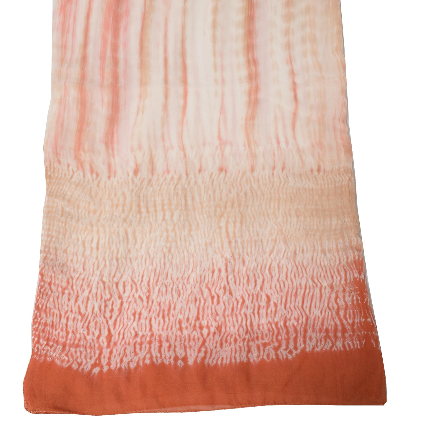 Sushila Vintage Shibori Pure Georgette Dupatta Hand-Dyed Batik White Long Stole