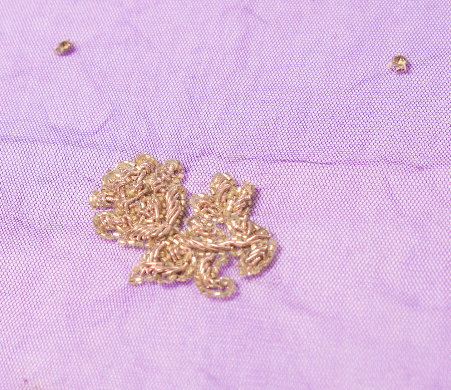 Sushila Vintage Purple Net Heavy Dupatta Zardozi with Velvet Border Long Stole