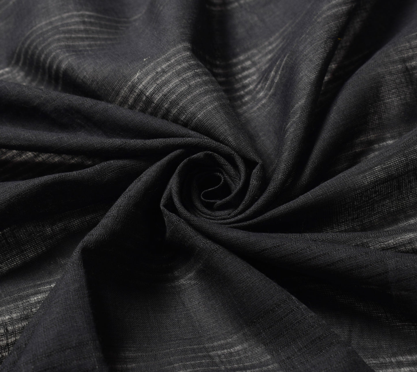 Sushila Vintage Black Dupatta Pure Cotton Woven Zari Brocade Long Stole Hijab