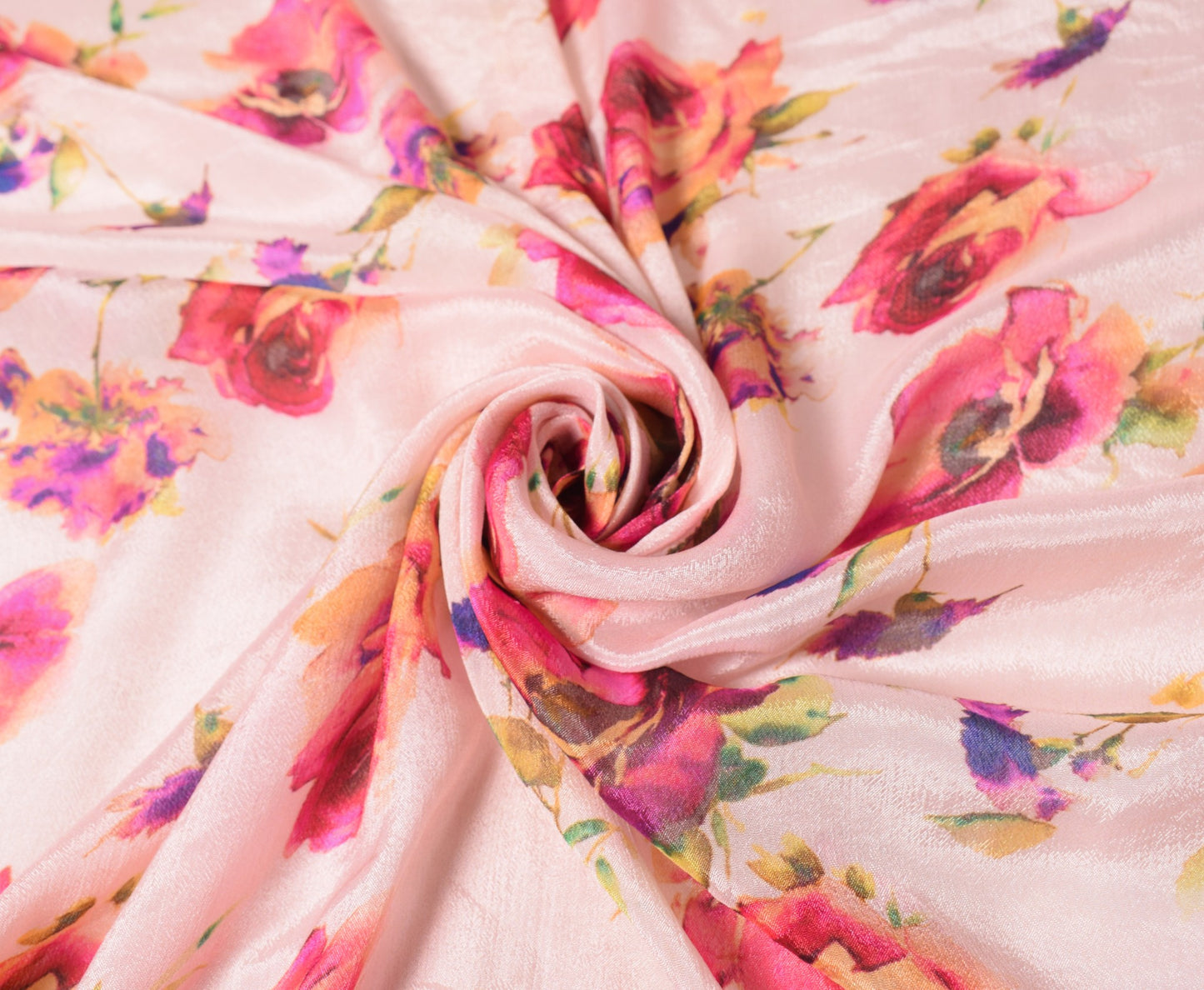 Sushila Vintage Pink Dupatta Pure Chiffon Digital Print & Embroidered Long Stole